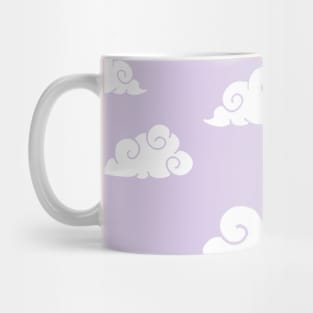 Pastel purple cloud print Mug